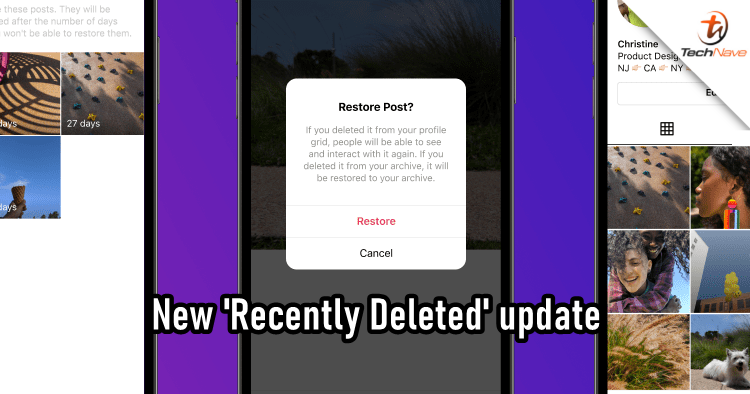 Instagram is now rolling out an update that lets you restore your recently deleted posts