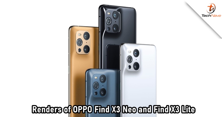Renders of OPPO Find X3 Neo and Find X3 Lite appeared alongside the Find X3 Pro