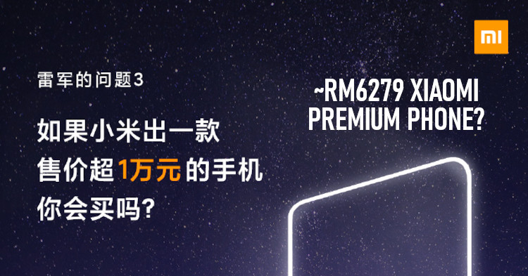 Xiaomi CEO hints that they could be releasing a smartphone that costs ~RM6279
