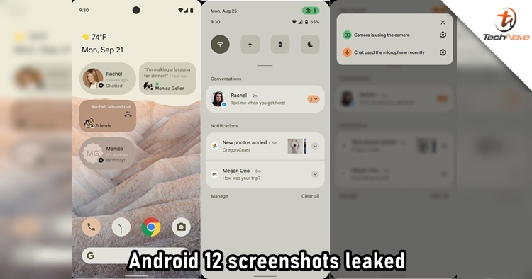 Leaked screenshots give us the first look at the upcoming Android 12