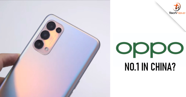 OPPO reported to be the number 1 smartphone in China for the first time in January 2021