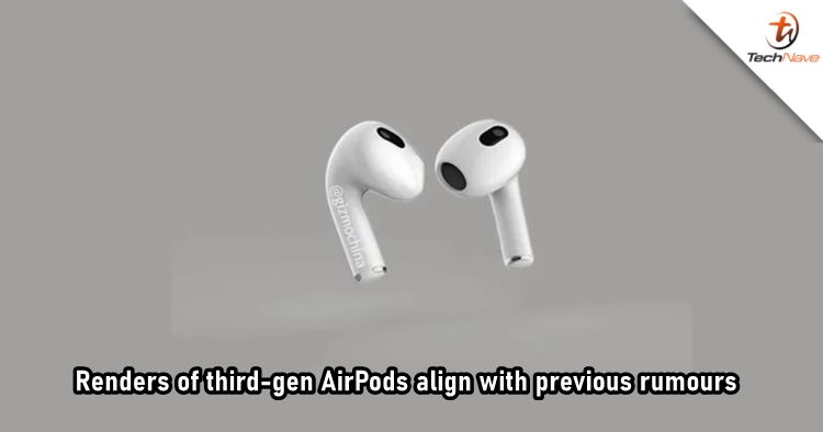 Renders of third-generation AirPods showcase a design with shorter stems