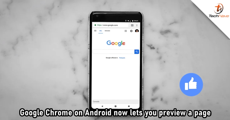 Android users are now allowed to preview a page when using Google Chrome