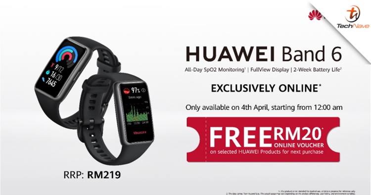 Huawei Band 6 Malaysia release: 1.47-inch AMOLED FullView display & SpO2 monitor, priced at RM219