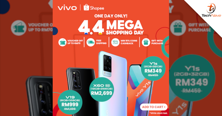 Get up to RM700 in discounts on vivo's products during 4.4 Mega Shopping Day