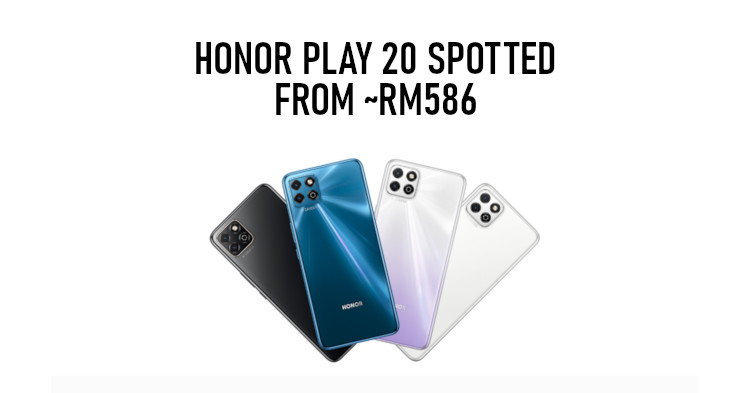 HONOR Play 20 that's releasing soon to come equipped with 2 cameras and Unisoc chipset from ~RM568