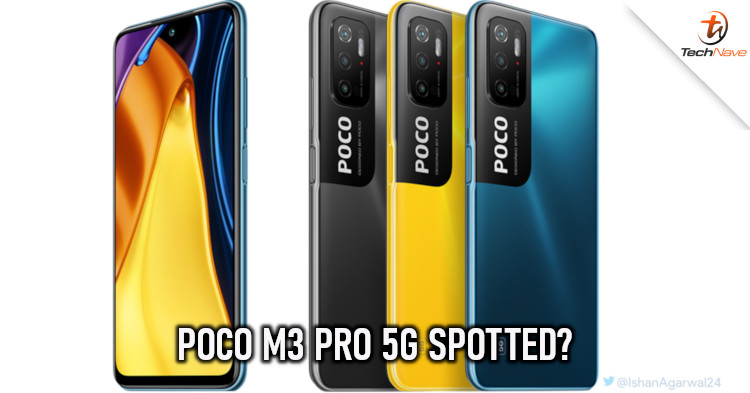 Alleged official renders of the POCO M3 Pro 5G might have been spotted