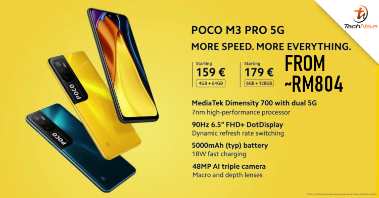 POCO M3 Pro 5G release: 48MP camera, 90Hz FHD+ display 5000mAh battery from ~RM804