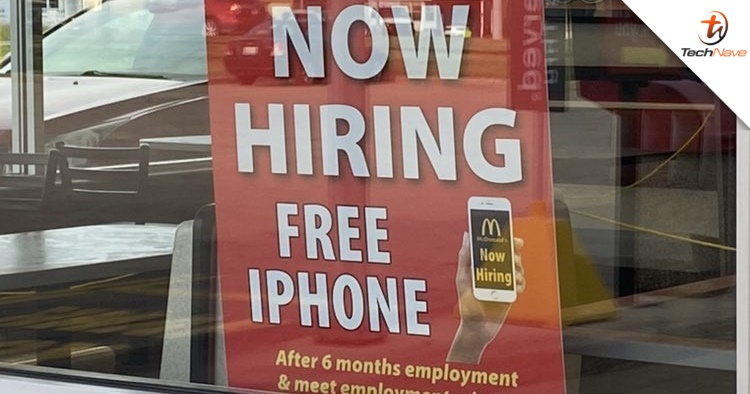 A foreign McDonald's branch will give a free iPhone for new employees (with terms & conditions)