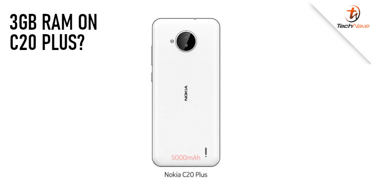 Leak suggests that the Nokia C20 Plus will come equipped with 3GB of RAM