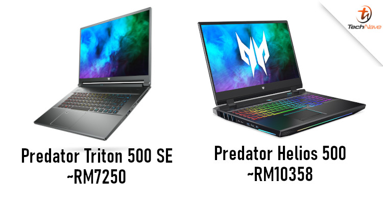 Acer Predator Triton 500 SE & Helios 500: Up to Intel Core i9 CPU, Nvidia GeForce RTX 3080, and 360Hz display from ~RM7250