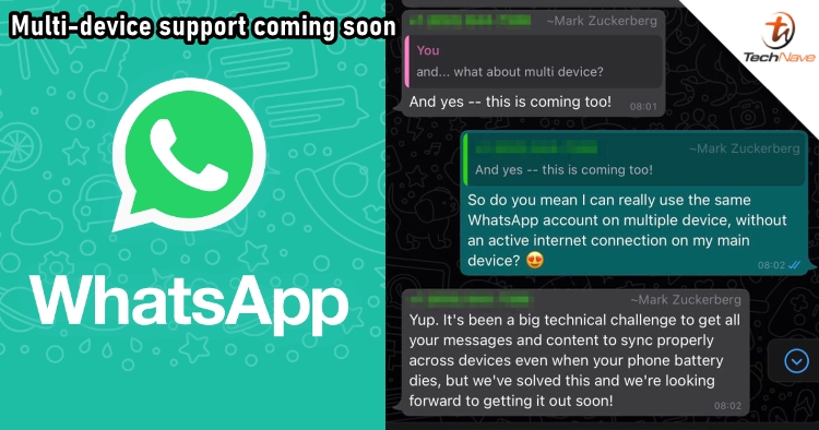 Mark Zuckerberg hints at the arrival of multi-device support on WhatsApp, and the iPad app too