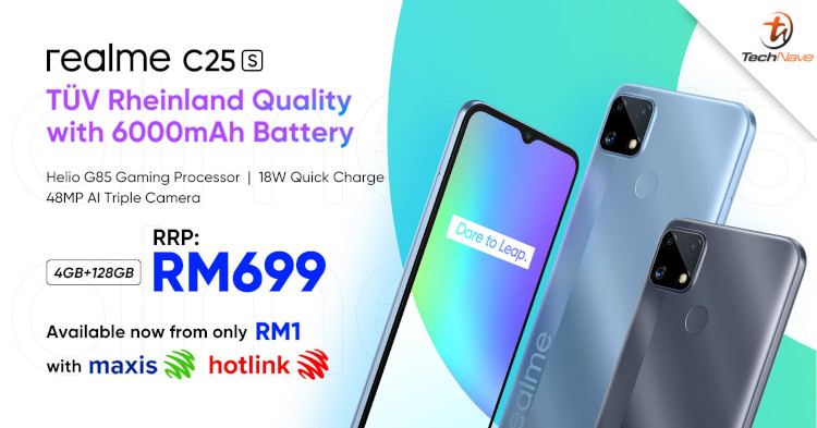 realme C25s now available for just RM1/month via Maxis