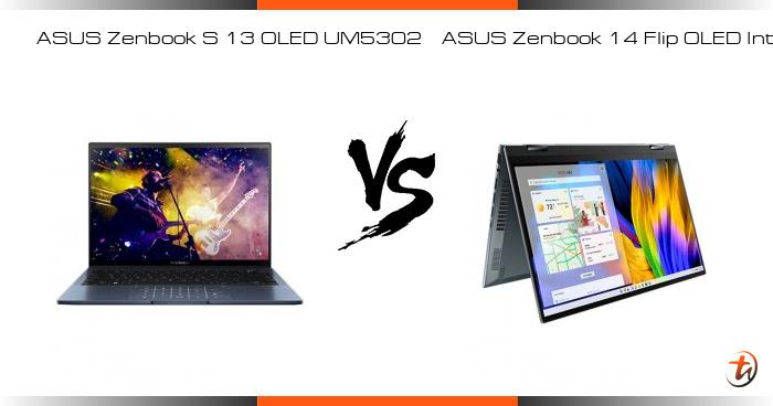 Compare ASUS Zenbook S 13 OLED UM5302 vs ASUS Zenbook 14 Flip OLED