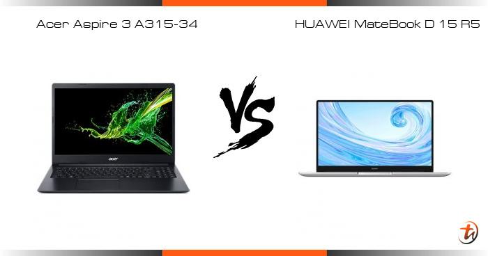 acer aspire 3 vs huawei matebook d 15