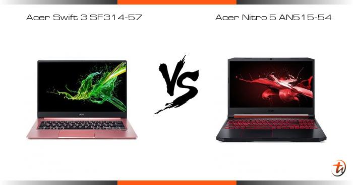 acer nitro 5 vs acer swift 3