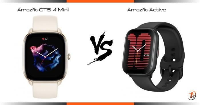 Amazfit Active vs Amazfit GTS 4  Full Specs Compare Smartwatches 