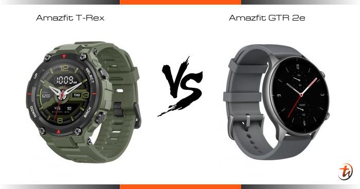 Banding Amazfit T Rex dan Amazfit GTR 2e Spesifikasi dan harga