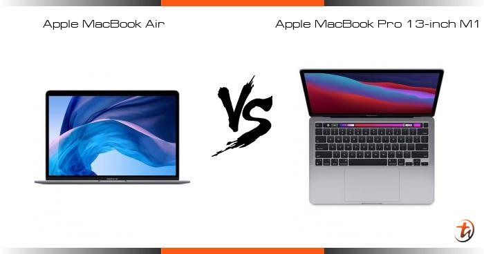 Banding Apple MacBook Air Dan Apple MacBook Pro 13-inch M1 Chip ...