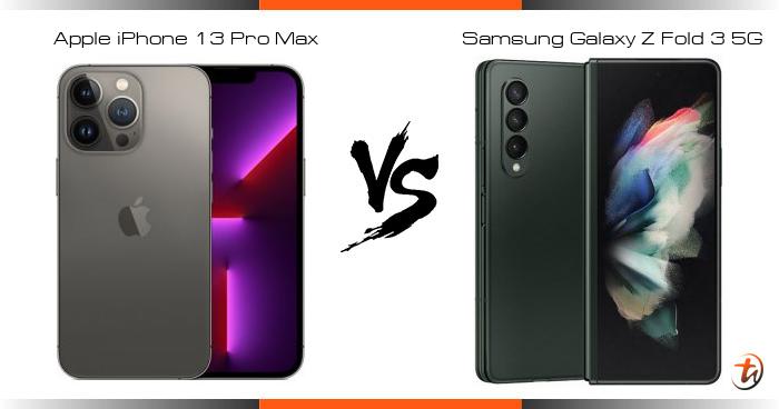 Compare Apple iPhone 13 Pro Max vs Samsung Galaxy Z Fold 3 5G specs and