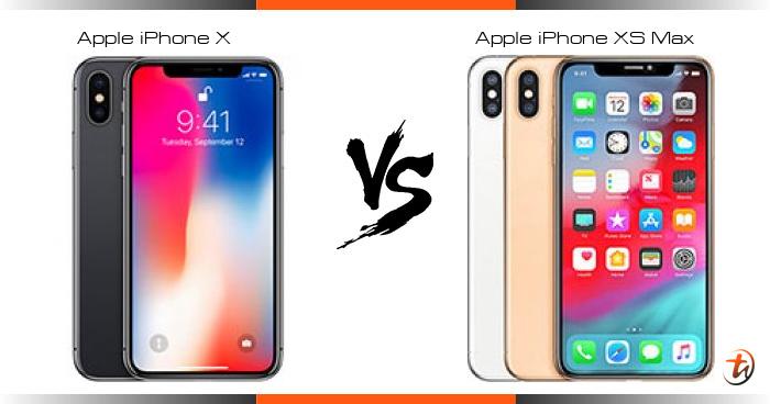 Compare Apple iPhone X vs Apple iPhone XS Max specs and Malaysia price