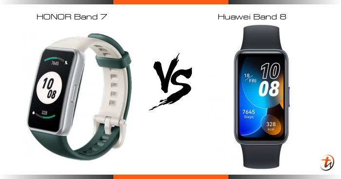 Compare HONOR Band 7 vs Huawei Band 8 specs and Malaysia price