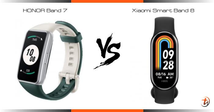 Compare HONOR Band 7 vs Huawei Band 8 specs and Malaysia price