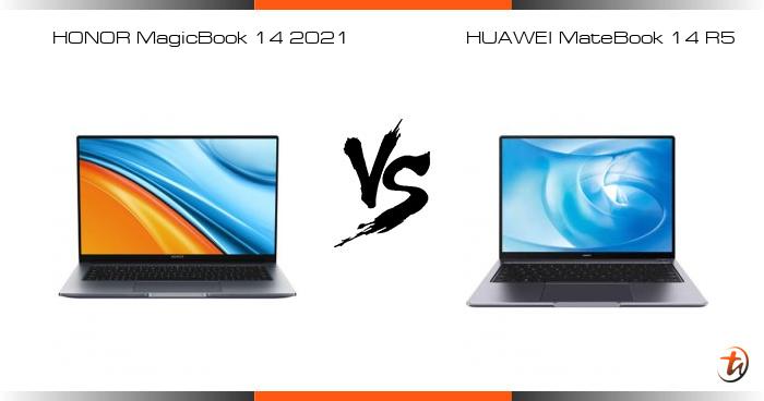 Banding HONOR MagicBook 14 2021 dan HUAWEI MateBook 14 R5 - Spesifikasi ...