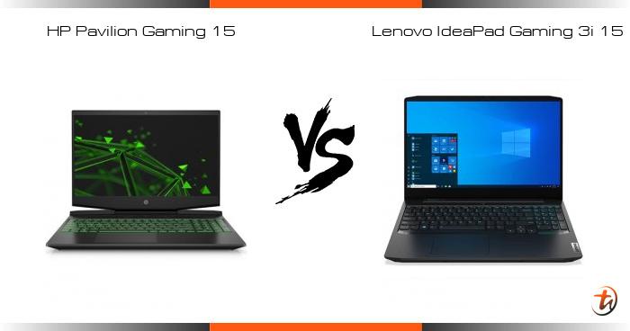 Compare HP Pavilion Gaming 15 vs Lenovo IdeaPad Gaming 3i 15 specs and  Malaysia price | laptop features