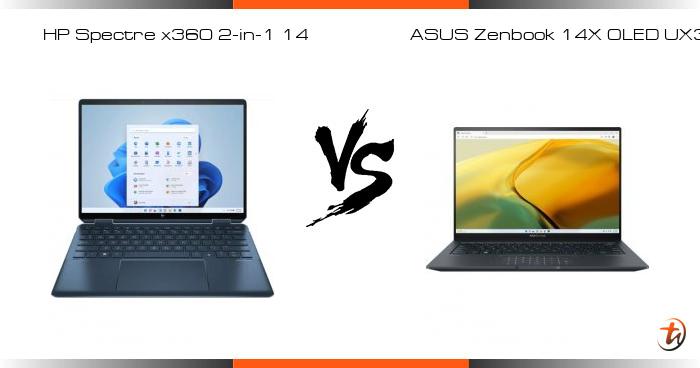 asus zenbook 14 oled vs hp spectre x360