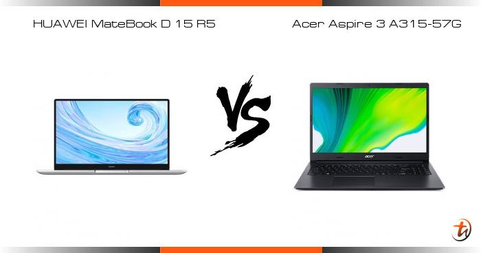 acer aspire 3 vs huawei matebook d 15