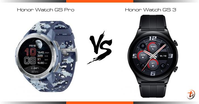 Compare Honor Watch GS Pro vs Honor Watch GS 3 specs and Malaysia