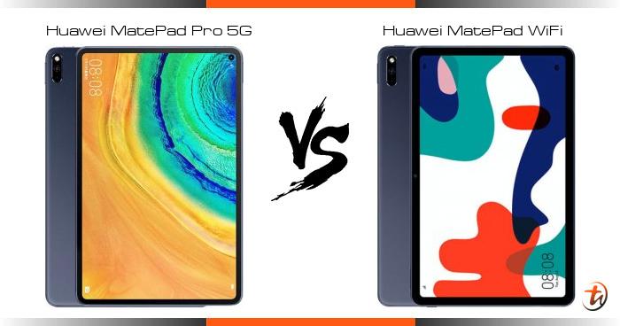 Compare Huawei MatePad Pro 5G vs Huawei MatePad WiFi specs and Malaysia