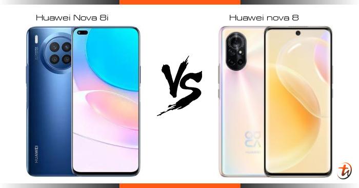 compare huawei nova 8 and 8i