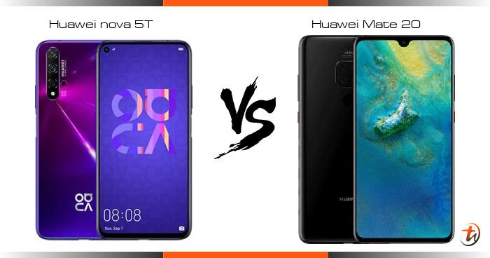 hun Ongelijkheid Bijproduct Compare Huawei nova 5T vs Huawei Mate 20 specs and Malaysia price | phone  features
