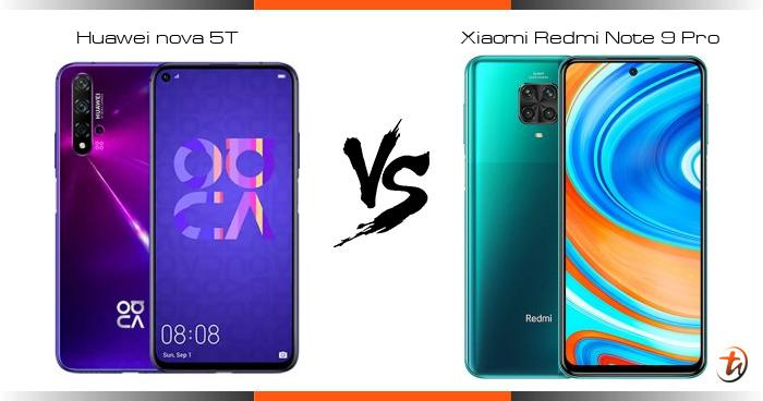 redmi note 9 vs huawei nova 5t