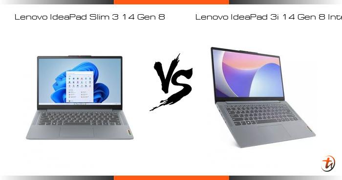 Lenovo IdeaPad Slim 3 14 Gen 8 对比 Lenovo IdeaPad 3i 14 Gen 8