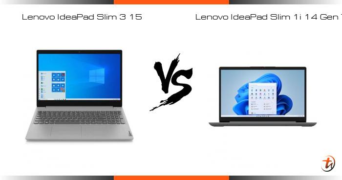 Compare Lenovo IdeaPad Slim 3 15 vs Lenovo IdeaPad Slim 1i 14 Gen 7 ...