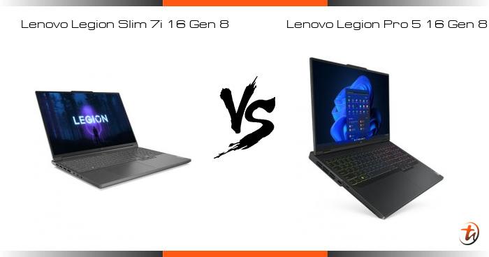 Banding Lenovo Legion Slim 7i 16 Gen 8 Dan Lenovo Legion Pro 5 16 Gen 8 ...