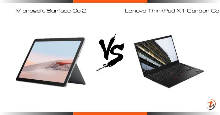 Compare Microsoft Surface Go Vs Lenovo Thinkpad X Carbon Gen Th Specs And Malaysia Price