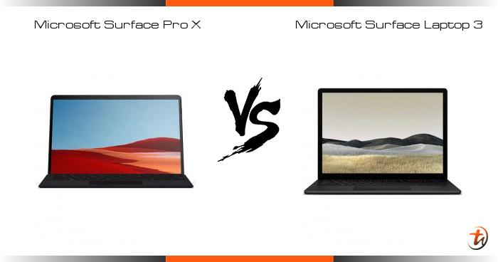 Banding Microsoft Surface Pro X Dan Microsoft Surface Laptop 3
