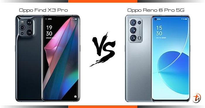 reno 6 pro vs find x3 pro