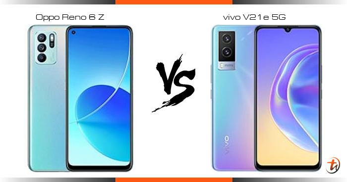 oppo reno 6 vs vivo v21e