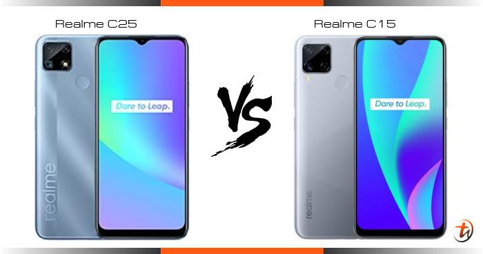 realme c25 and c15