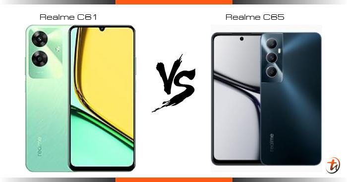 山本　realme C61 / C65 2台　まとめ Banding Realme C61 dan Realme C65 - Spesifikasi dan harga di