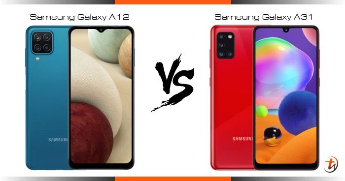 Compare Samsung Galaxy A12 vs Samsung Galaxy A31 specs and