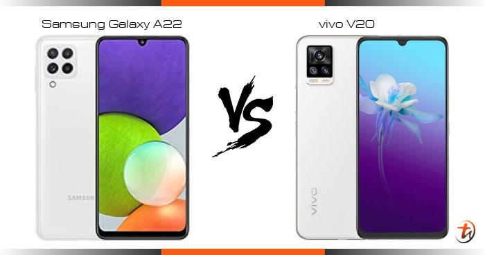 samsung a22 vs vivo v20