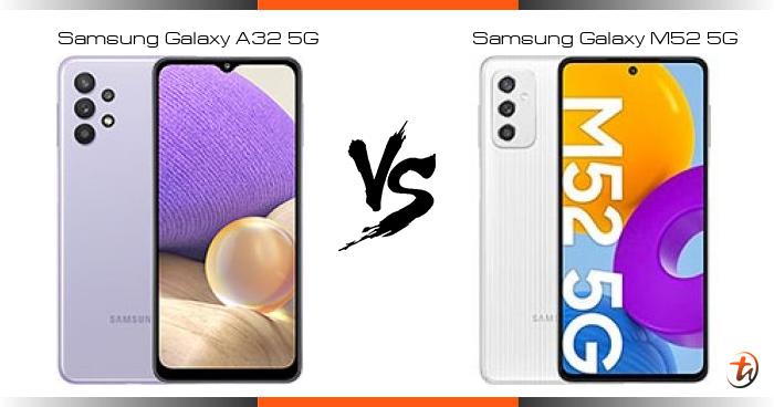 compare samsung a32 and m52