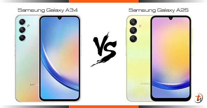 Compare Samsung Galaxy A34 vs Samsung Galaxy A25 specs and Malaysia ...