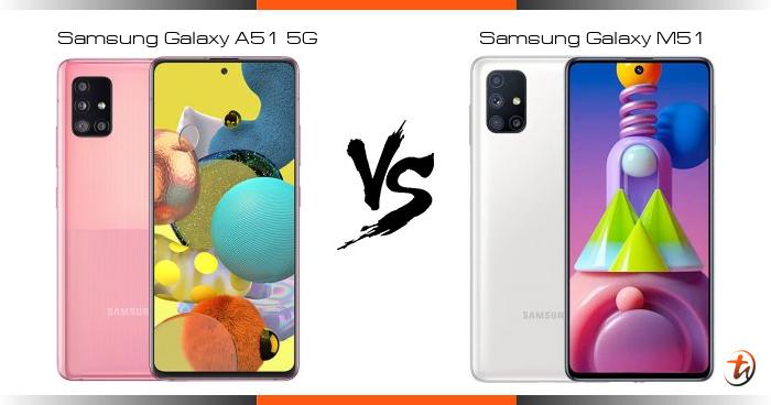 compare samsung a51 and m51